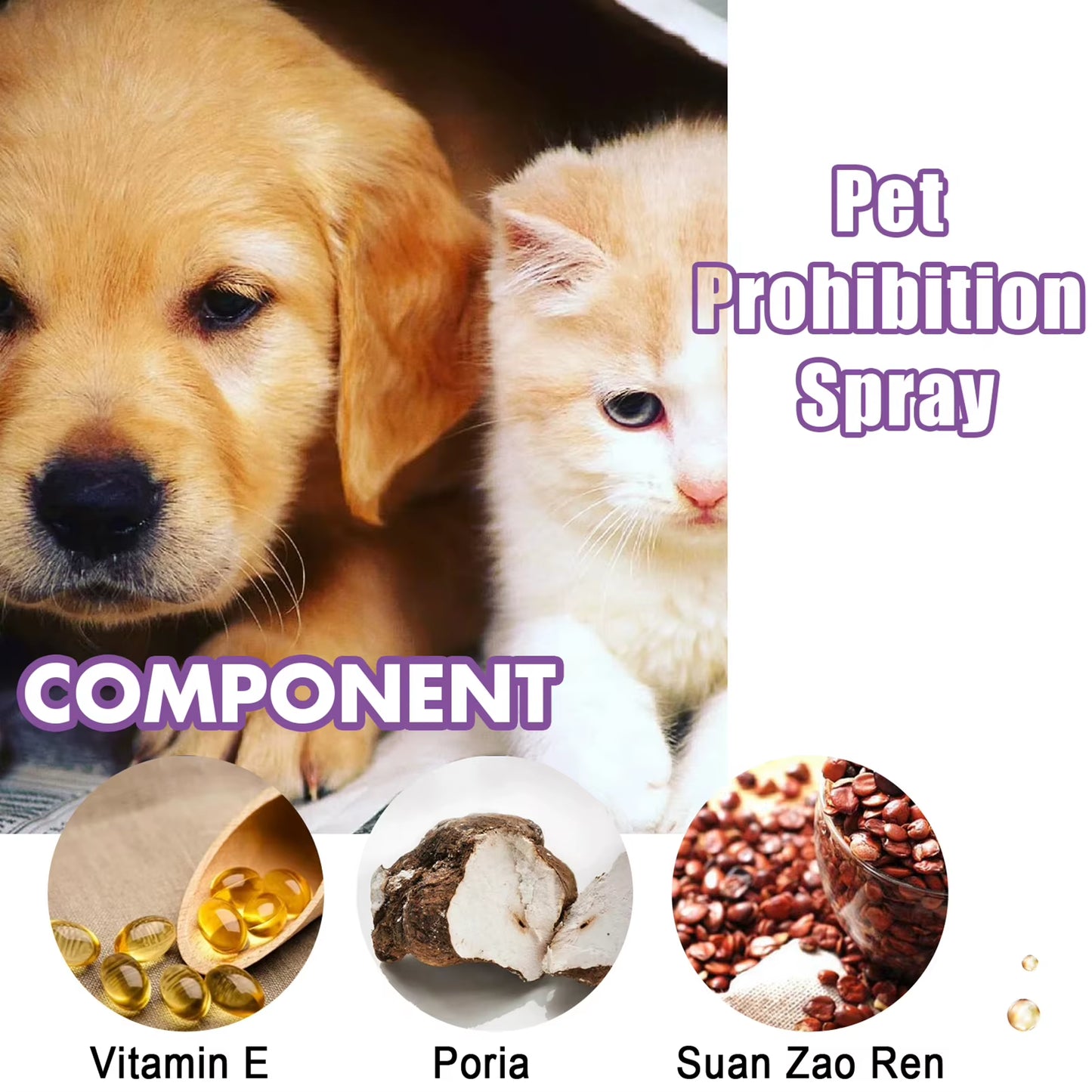 Calming Diffuser Dog Calming Spray for Cats Safe Healthy Anti-Anxiety Liquid Sprays for Cars New Environments Remedies Calm Down